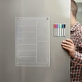 thumbnail image 3 of Pebbuoy Acrylic Weekly Planning Board Meal Planner Scratch-proof Easy to Erase Kitchen Fridge Magnetic Menu Board Clear Weekly Calendar Whiteboard, 3 of 6