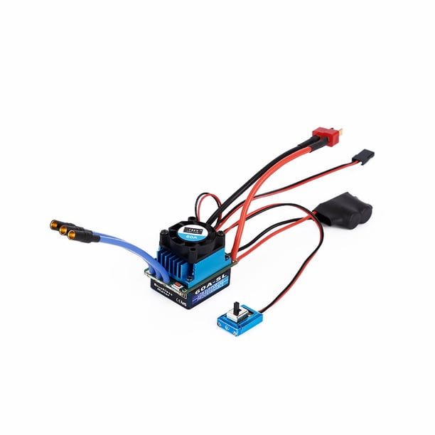 Seitruly Racing 60A ESC Controlador eléctrico sin escobillas para 1:10 RC Car Truck Vehicle Accesorios para aéreos