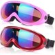 thumbnail image 1 of Gafas de esquí, paquete de 2, multicolor rosa/multicolor rojo, gafas de snowboard para niños, niñas y jóvenes, hombres, 1 of 5