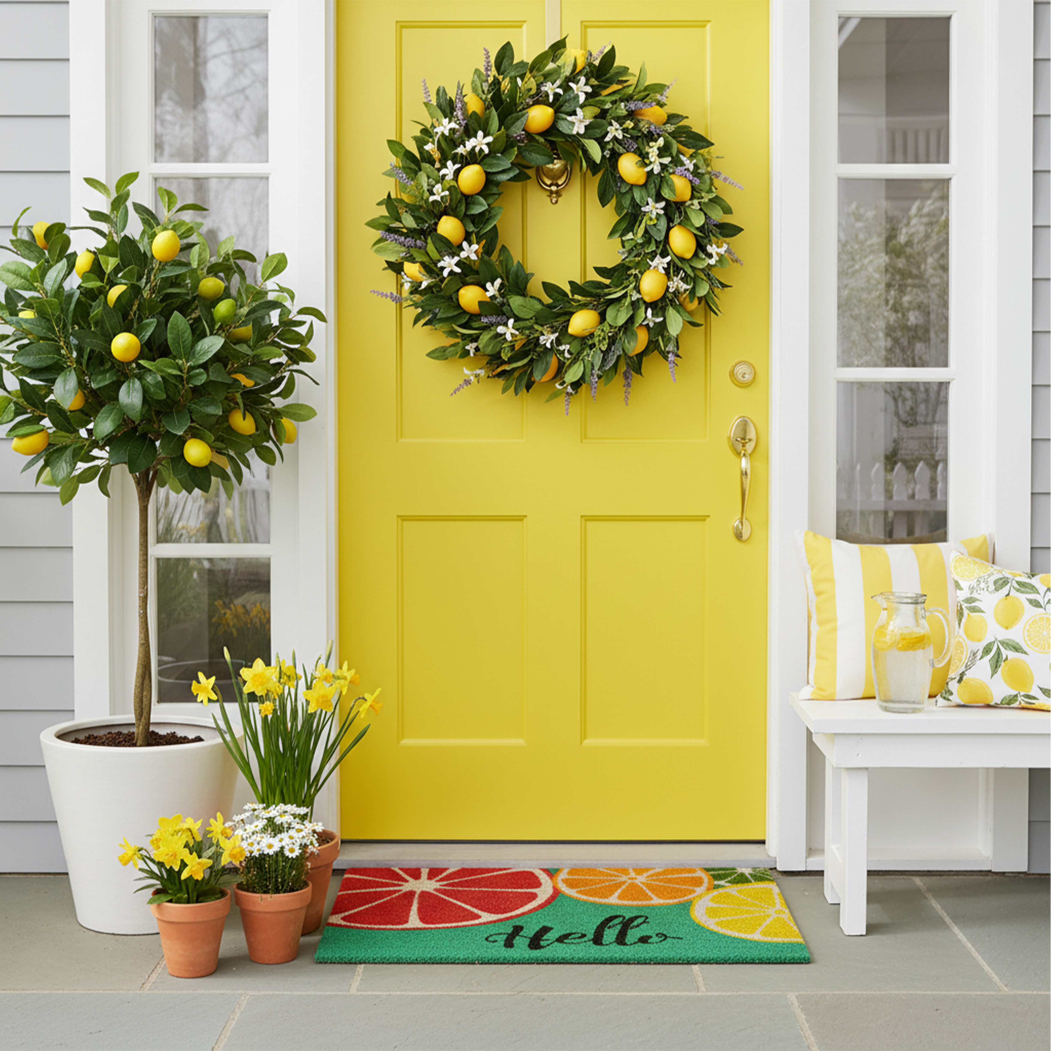 Calloway Mills Fruit Hello Outdoor Doormat