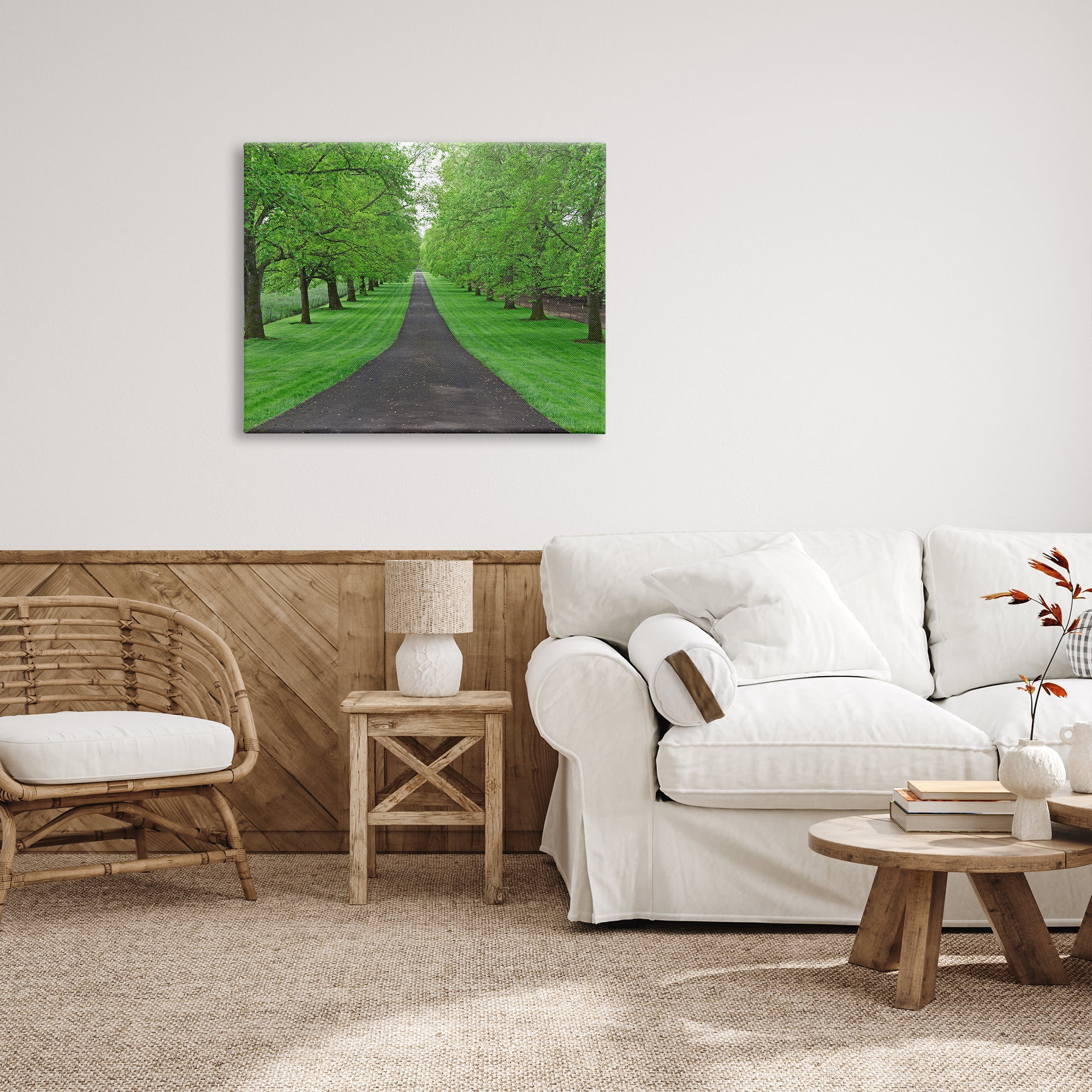 Stupell Industries Tree Grove Path Landscape Nature Photography Gallery Wrapped Canvas Print Wall Art, 40 x 30