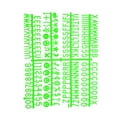 thumbnail image 3 of Uxcell Tableau de Lettres en Feutre Lettres Chiffres Symboles 3/4 Pouces Vert Alphabet Tableau de Messages Modifiable, 3 of 6