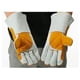 thumbnail image 5 of Guantes de soldadura de forja de cuero, guantes de soldador resistentes al calor, también perfectos para parrilla/barbacoa/estufa de leña/horno/chimenea/corte, 5 of 5
