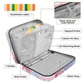 thumbnail image 4 of Haosy Accordion File Organizer Zipper Binder 500 Sheet 6-Tab Expanding File Folder Multi-Pocket 1.2 Inch 3 Ring Pink Peacock Stands on Beach, 4 of 7