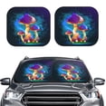 thumbnail image 6 of Lsque Magic Mushrooms ,Fireflies 2 PCS Windshield Sun Shade | CarFoldable Window Covers | Car Accessories Reflect UV for Universal Cars SUV Truck | Medium, 6 of 7