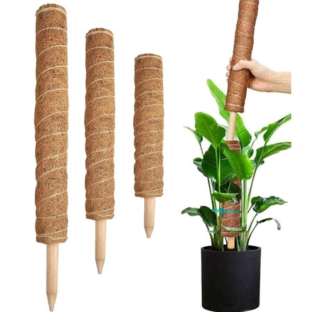 

Visland Moss Pole for Plants Monstera Stackable Monstera Plant Support Extension-Support Indoor Potted Plants to Grow for Pothos Climbing Plants