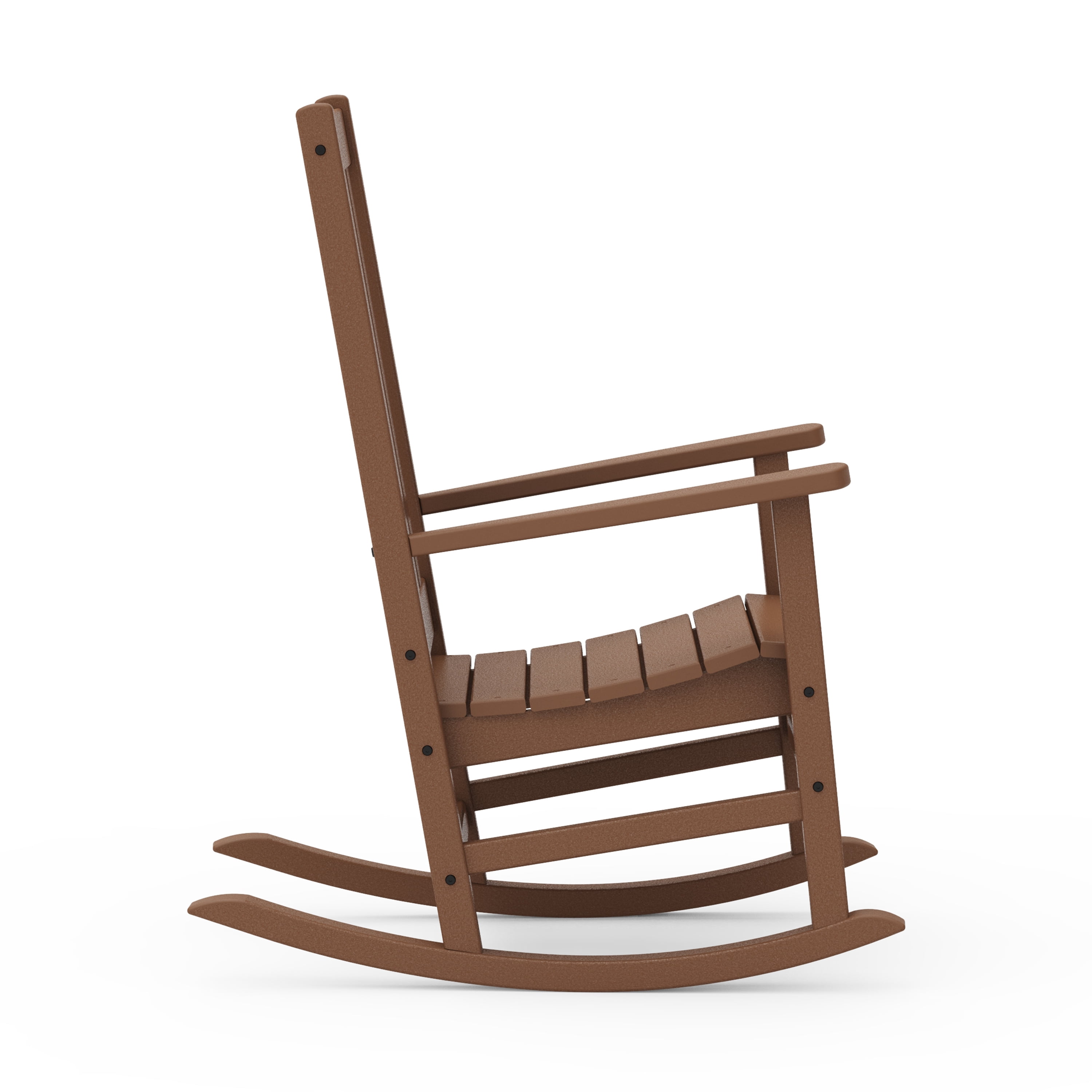 Better Homes & Gardens by POLYWOOD Southlake Outdoor Rocking Chair, All-Weather HDPE, Patio Seat, Teak