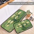 thumbnail image 5 of 2-Piece Kitchen Mat Set Non Slip Washable Floor Mats Decorative Rugs for Kitchen Sink Laundry White Roses in A Vase, 5 of 7