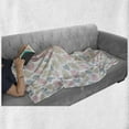 thumbnail image 5 of Nautical Soft Flannel Fleece Blanket, Ocean Coral Reefs Motif Aquarium Underwater Nautical Exotic Sea Branches, Cozy Plush for Indoor and Outdoor Use, 50" x 70", Tan Rose Slate Blue, by Ambesonne, 5 of 5