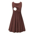 thumbnail image 5 of Yawrut Women's Breastfeeding Dress for Pregnant Women, Double-Layer Convenient Lactation Round-Neck Sleeveless Fashionable Dress,Size: S-XL, 5 of 6