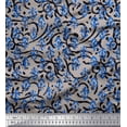 thumbnail image 1 of Soimoi Black Cotton Duck Fabric Blocks Block Print Fabric by the Yard 58 Inch Wide, 1 of 2