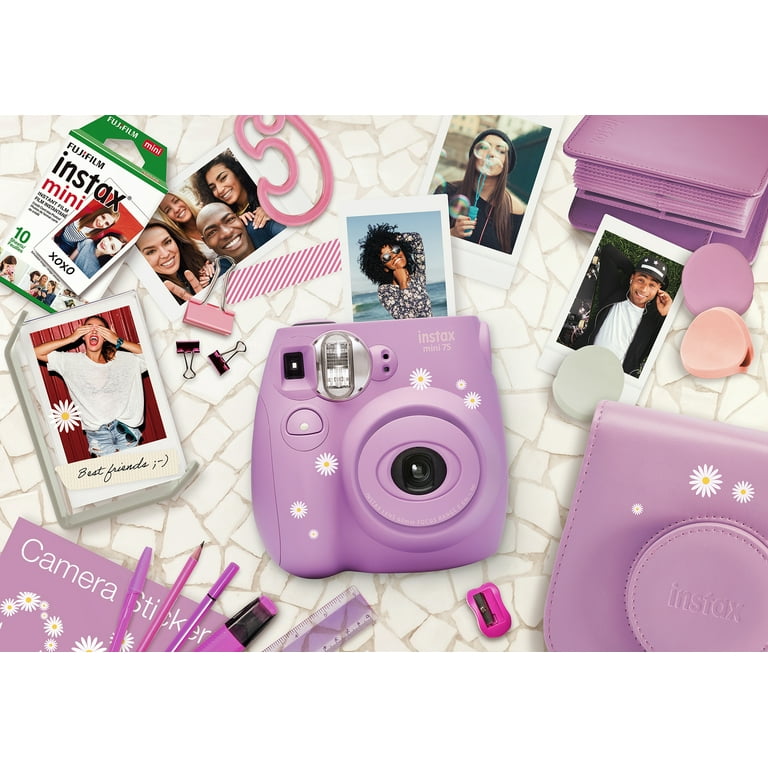 Fujifilm Instax Mini 7s Lavender Bundle (includes Camera, Case, Film, Photo  Album u0026 Photo Holders) - Walmart.com