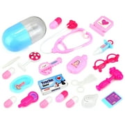 Pill Capsule Case Children's Kid's Pretend Play Toy Doctor Nurse Set w/ Tools, Accessories