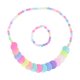 thumbnail image 1 of Conjunto de collar y pulsera de flores de color caramelo para niñas (oblea), 1 of 7