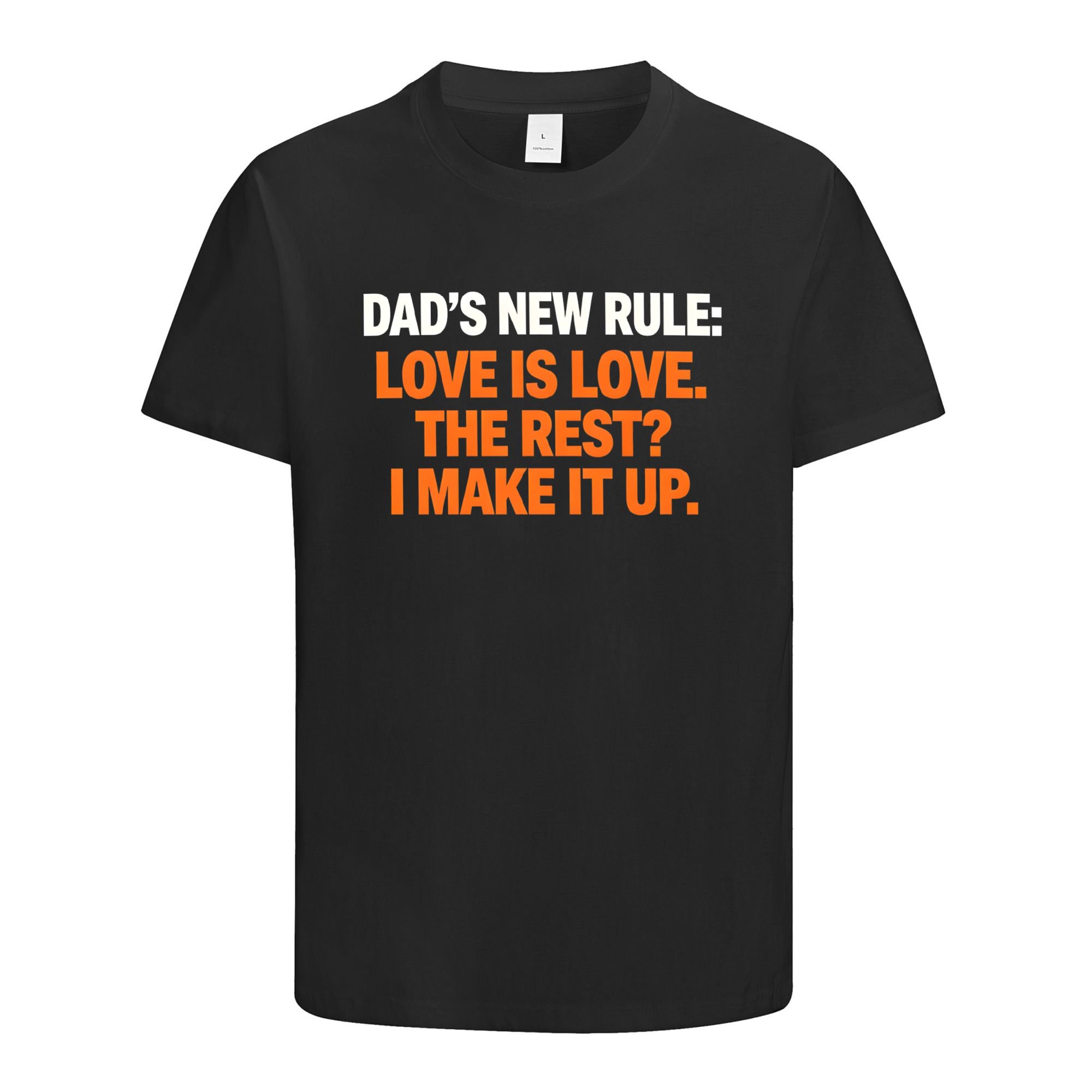 Dads New Rule Funny Shirts, Gifts for Dad, Humor Novelty Sarcastic Graphic Tees Gift Idea for Fathers Day, Birthday, Christmas, Dad Shirt, Funny Mens T Shirt for Papa, Size S