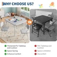 thumbnail image 4 of 5-piece para niños folding mesa y sillas set para dining rooms, daycares, y classrooms, 4 of 9