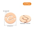 thumbnail image 2 of 6 Pcs Stainless Steel Letter Charm, Alphabet Pendant Connector for DIY Jewelry Making, Rose Gold Letter C, 2 of 7