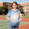 thumbnail image 5 of Piuwrlz Girls Pattern Hooded Sweatshirts for Kids Fall Hood Hoodies Long Sleeve Pullover Gray Size 7 Years, 5 of 8