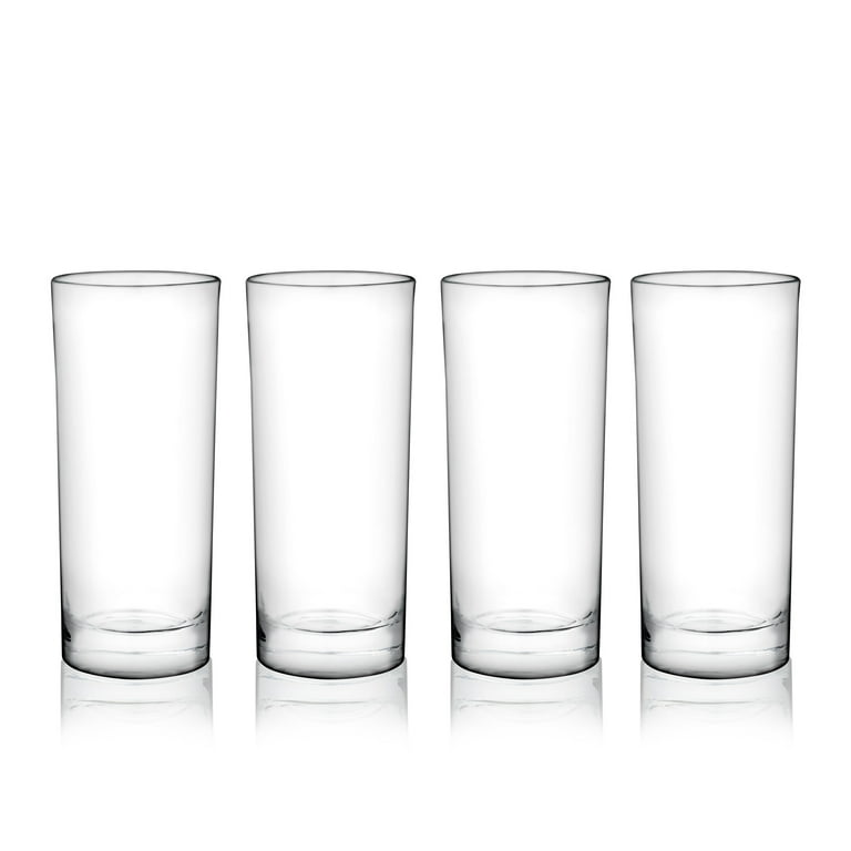 Set 4 Pinched DIMPLED Tumblers thick DRINKING GLASSES Cocktail Low Ball  12oz