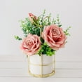thumbnail image 4 of tredstone Simulation Flower Set Space With Beautifully Crafted Artificial Flowers rose powder 1Set, 4 of 6
