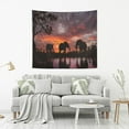 thumbnail image 5 of GZHJMY Elephants at Sunset Tapestry Aesthetic Tapestry for Bedroom Colorful Wall Hanging AestheticFor Room Decor 90" x 60" Inches Gift Decor, 5 of 6
