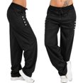 thumbnail image 2 of Clearance Womens Pants Petite Sports Solid Color Trousers Jogging Sweatpants Jogger Pants, 2 of 5