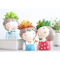 thumbnail image 4 of Rongfmy Mignon Pot de Fleur en Résine Garçon Mini Pot Bonsaï Jardin Intérieur Centre de Table Maison, 4 of 9