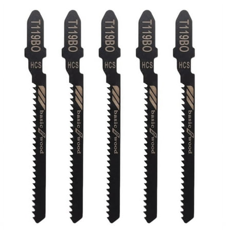 20-Piece T119BO 12 TPI Assorted T-Shank Scrolling Jig Saw Blades Set for Cutting Wood