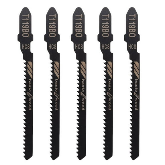 20-Piece T119BO 12 TPI Assorted T-Shank Scrolling Jig Saw Blades Set for Cutting Wood