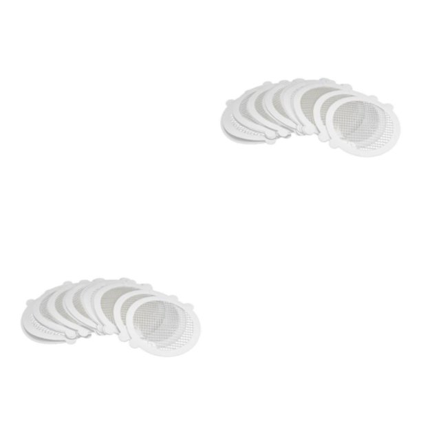 Inteprter Colector de pelo de drenaje de ducha fácil de limpiar y elegante, cómodo desagüe de suelo desechable de fibra, accesorios de baño Juego 1: 20 piezas. 2Conjunto