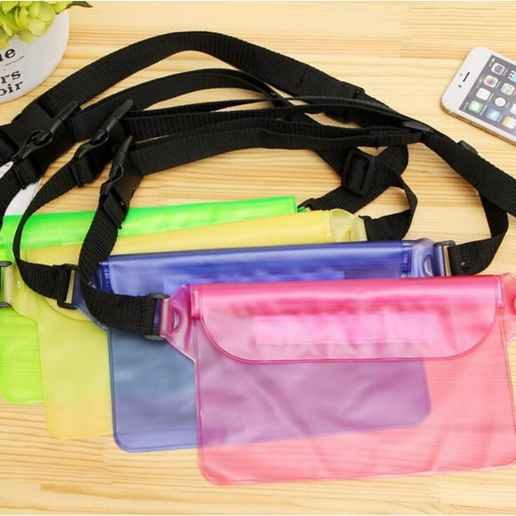 4 Pack Swimming PVC Waterproof Pouch with Waist Strap, best way to secure your valuables.