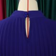 thumbnail image 5 of AURA Chiffon Midi Dress Cape Batwing Extra Long Sleeve Round Neck High Waist A-Line S-XXXL, 5 of 7