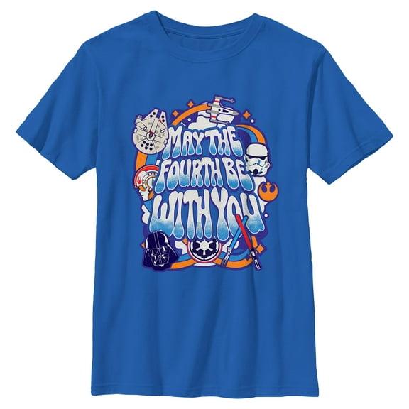 Boys Star Wars May The 4th Be With You T Shirt