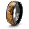 thumbnail image 2 of Metal Masters Tungsten Carbide Mens Ring Wedding Band Cork Goldtone Glitter Black 8mm Comfort-Fit Black, 2 of 4