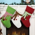 thumbnail image 3 of Knitted Christmas Stocking with Scarf Red Green White Hanging Stockings Classic Xmas Hanging Decorations for Christmas Party Home Fireplace Decor Family Friend Gift, 3 of 4