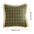 thumbnail image 3 of Fufafayo under $5 Christmas Tartan Plaid Pillow Covers with Trim, Fuzzy Buffalo Checkered Christmas Throw Pillow Covers, Xmas Pillows for for Winter Holiday Sofa Couch Bedroom Decor, 3 of 6