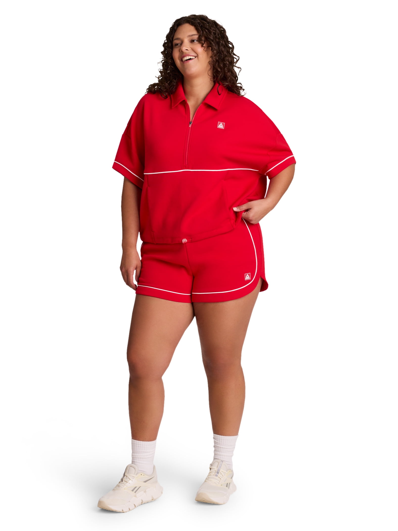 Reebok Women's Team Player Short Sleeve Oversize Pullover, Sizes XS-4X