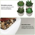 thumbnail image 2 of Pequeñas suculentas artificiales, Juego de 4 plantas suculentas de imitación, decoración para el hogar moderno, mesa, oficina, escritorio, estante de baño, decoración, 2 of 5