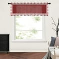 thumbnail image 3 of Sheer Valance Curtains for Kitchen Living Room Decor, Valentine''s Day Loving Heart Semi Sheer Curtain Voile Valance Rod Pocket Window Treatment Short Curtain Panel 54"x18", 3 of 6
