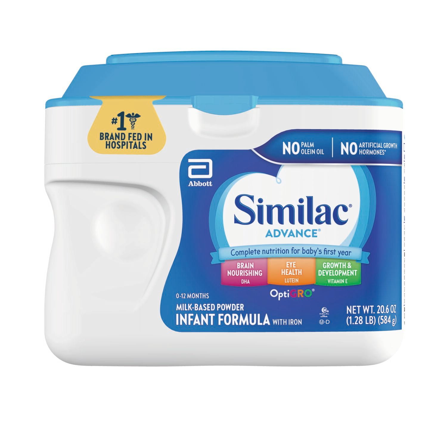(2 pack) Similac Advance Powder Baby Formula With Iron, Has DHA & Lutein, 20.6-oz Tub