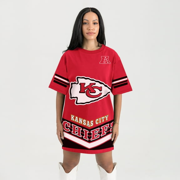 Women's Gameday Couture Red Kansas City Chiefs Perfect Score Vintage T-Shirt Dress