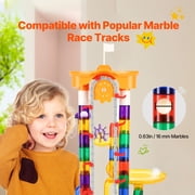 KFFKFF Marble Run Set, 153 Pieces Including Motorized Lift, Accompanied by 30 Plastic Marbles, Brain-Boosting Marble Labyrinth Construction Game, Educational Racing Track STEM Plaything