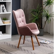 Roundhill Furniture Doarnin Wingback Chair, Mauve