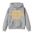 thumbnail image 3 of Hiijoy Unisex Kids Hoodie Letter Print Long Sleeve Sweatshirt for Boys Girls, Grey, Sizes 3-10, 3 of 3