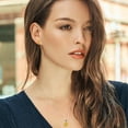 thumbnail image 3 of Gem Stone King 925 Sterling Silver Yellow Citrine and Black Diamond Pendant and Earrings Jewelry Set for Women (5.83 Cttw, Gemstone Birthstone, Oval 11X9MM and 8X6MM with 18 inch Silver Chain), 3 of 3
