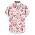 thumbnail image 4 of Gamivast Hawaiian Shirts for Men Lightweight Breathable Turn Down Collar Short Sleeve Beach Shirts Summer Shirts Vintage Shell Print Vacation Holiday, 4 of 6