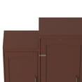 thumbnail image 7 of Kumix Full Size Murphy Bed, Wooden Full Wall Bed with 2 Wardrobe and Storage Shelf, Multifunctional Foldable Platform Bedframe for Guest-Room, Bedroom, Walnut, 7 of 7