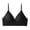 Black, variant on Women’s Triangle Thin Adjustable Strap Wireless Bra Nylon Spandex Soft Lightly Padded Seamless V Neck Everyday Comfort Bralette for Loungewear Casual Wear