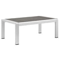 thumbnail image 1 of Modway Shore Aluminum Outdoor Patio Coffee Table in Silver Gray, 1 of 4