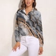 thumbnail image 3 of Marble Texture Long Sleeve Blouse Woman Streetwear Casual Shirts Summer Oversize Woman Streetwear Clothing Birthday Present, 3 of 7